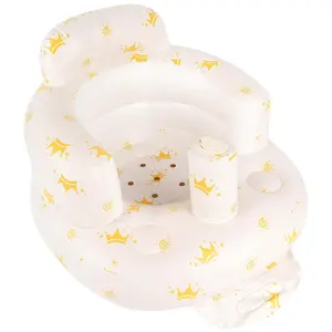 Inflatable Baby Seat for Baby 3 Months Up, Portable Sit Me Up Floor Seat with Built in Air Pump Inflatable Chair with Back Support ﻿