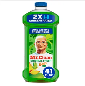 Mr. Clean All Purpose Cleaner, Floor Cleaner for Mopping Home, Bathroom, & Kitchen, Cleaning Liquid for Mop & Bucket, Cleaning Supplies, Multi-Surface Dilutable, Gain, 41oz