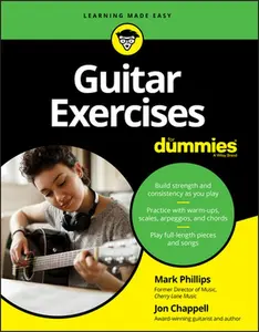 USED Book - Guitar Exercises for Dummies by Phillips, Mark (Paperback) - english