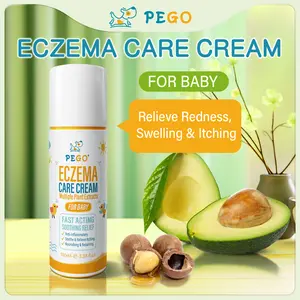 PEGO Baby Eczema Cream, Recommended for Preventing and Soothing Baby Facial Rashes, Protects Baby's Skin, Moisturizes & Hydrates, Safe Ingredients Baby Face Cream 3.38 oz