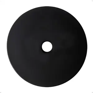 4-Pack 2-1/3" Round Matte Black Thick Backplate Rosette Plates for Cabinet Knobs, Bifold Closet Doors, Large Escutcheon Back Plates Washers for Door Pulls & Handles