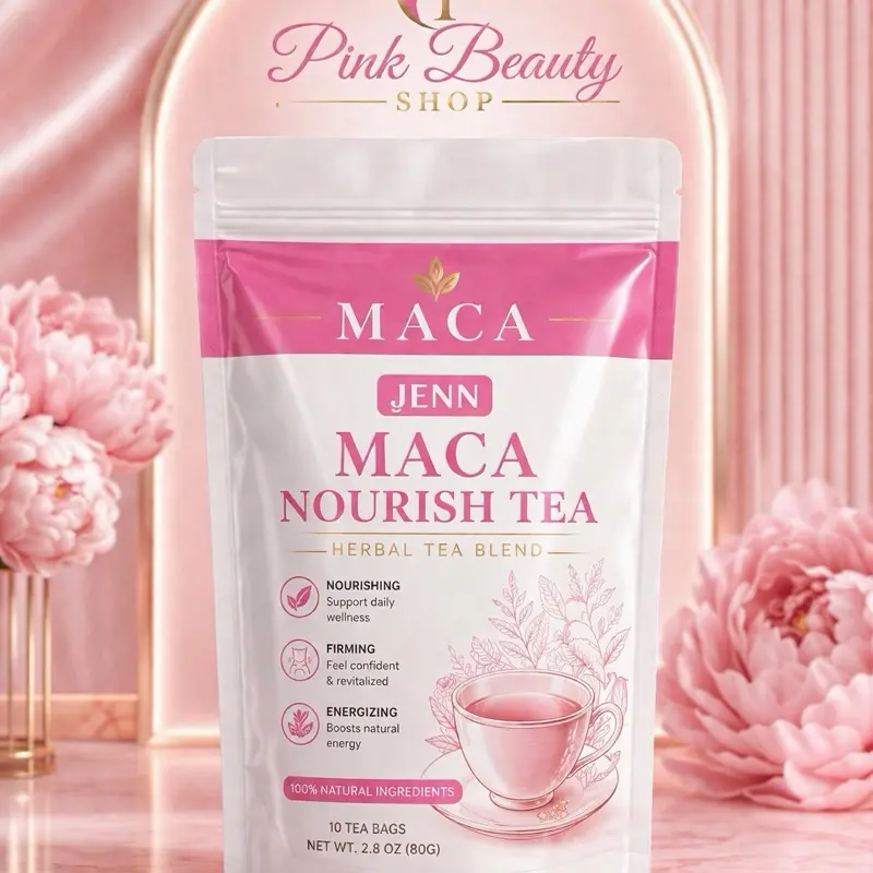 Jenn Maca Nourish Tea  Herbal Tea Blend for Daily Wellness & Energy  A gentle herbal tea crafted to support your daily routine, natural energy, and overall balance.
