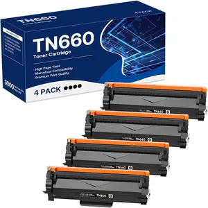 Compatible Toner  Replacement for Brother TN660 TN-660 TN630 High Yield Work with HL-L2300D HL-L2360DW MFC-L2740DW MFC-L2700DWR DCP-L2540DN Printer(Black,4 Pack)
