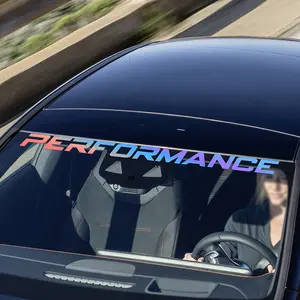PERFORMANCE car front and rear window windshield stickers, personalized and creative text and graphic best-selling car sticker decorative strips, DIY car door beautification accessories for racing cars, Windshield Banners