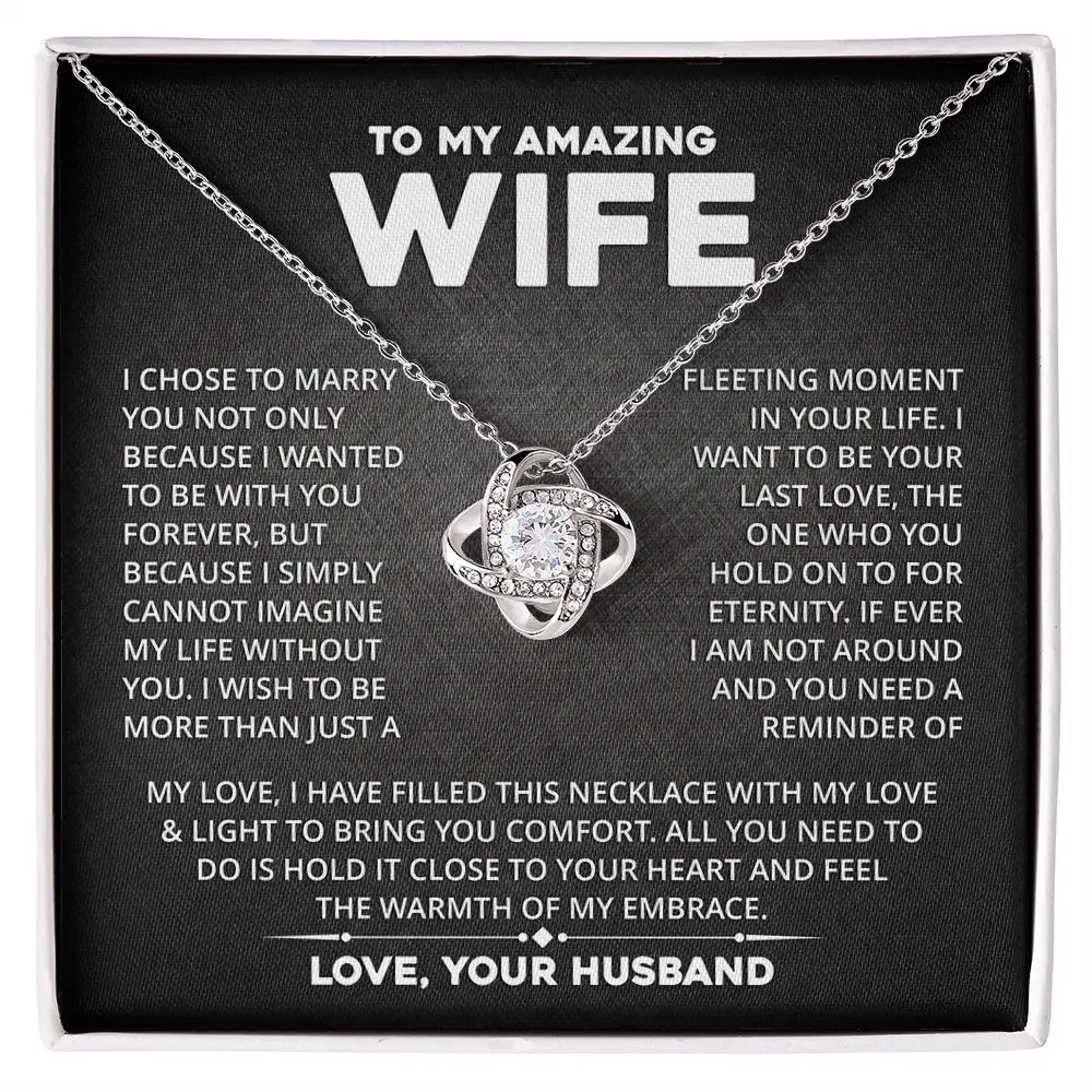 [Almost Sold Out] Wife - Cannot Imaging My Life Without You - Necklace B heart o-ring anniversary gift