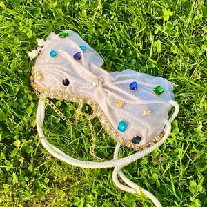 Tiny Customs Trendy Wet Look (Frozen) Resin Top Bralette - Handcrafted with Adjustable Straps - Cotton, Comfort Costume Womenswear