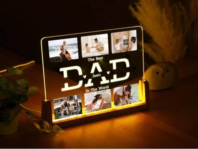 Personalized Dad Photo Gift, Gift for Dad, Best Dad Ever, Father's Day Gift, Personalized Gift Bedroom Sign, Dad Christmas Gift, Fathers Day Gift Ideas 2026