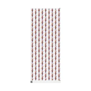 Black Nutcracker Gift Wrap, African American Nutcrackers, Brown Nutcracker, Melanin Christmas, Cool Santa Christmas Snow Red Gift Wrap Paper