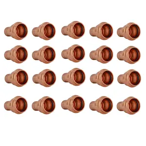 Copper 1/2" Press (P) x 1/2" PEX B Crimp Fitting for Copper and PEX Pipe. ProPress Compatible. 20 pack