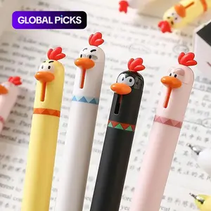 Creative Gel Pens Set, 0.5mm Quick-Dry Click Writing Pens, Unique Design Office Gift, Pens for Christmas, 4-Pack or 8-Pack