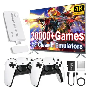 2025 Upgrade Retro Game Console Stick Pro,Built-in 2o Emulators 2ooo+ Games,Retro Gaming Console 64GB TF Card,Dual 2.4GHz Wireless Controllers,Game Stick 4K HDMI Plug and Play Video Games for TV
