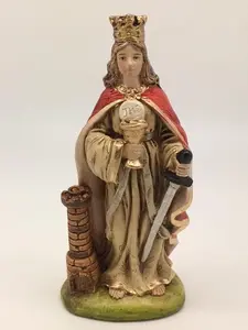 Saint Barbara  (St. Barbara) Hand Painted Statue (5 1/2")