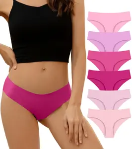 DEANGELMON Seamless Underwear for Women No Show Bikini Panties Comfortable Stretch Invisible Ladies Hipster Briefs