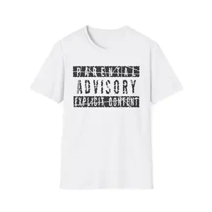 Parental Advisory Distressed Logo T-Shirt | Retro Censored Graphic