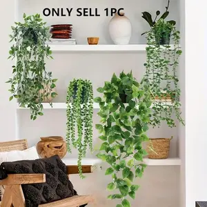 Artificial Hanging Plants, Hanging Plant Vines for Indoor & Outdoor Decor, Fake Plant Potted Decoration for New Year Festival Setting Universal Use