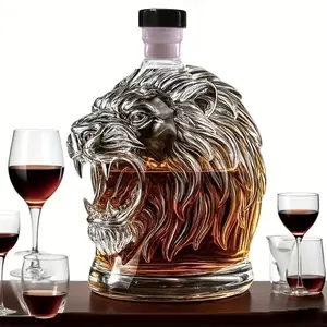 Unique Animal-Shaped Clear Whiskey Decanter, 300ML Wine Aerator, Decor, Perfect for Home, Restaurant, Bar, Holiday Gift, Christmas, Halloween Gifts