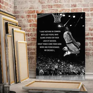 Kobe Poster Motivational Quote Wall Art For Decor Basketball Legend, Product without frame Gift Glossy