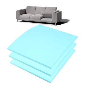 Foamjoy 40D High Density Curved Foam Sofa Cushion Support Board 20x20 Blue Set of 1-3 for Sagging Seat All Seasons Comfort Enhancer Polyurethane Material Quick Easy Installation
