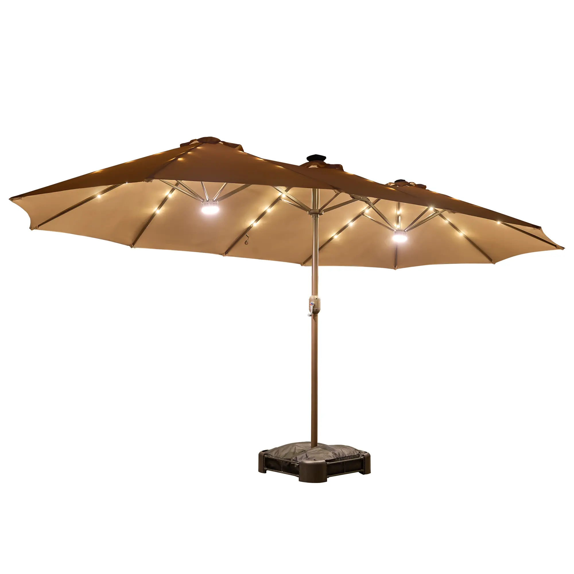 Khaki With Solar Warm Lights