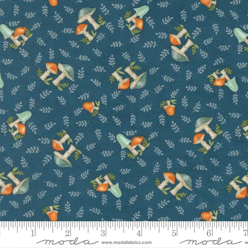 Fabric Moda Harvest Night Mushrooms I Love Fall Most of All by the Quarter Yard 56142-15