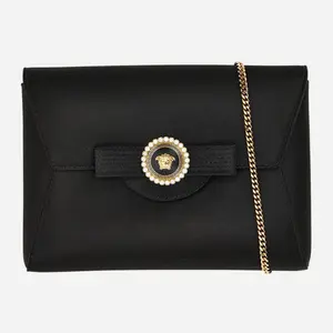 Pre-owned VERSACE FINAL SALE Crossbody Bags BRAND NEW Gianni Ribbon Chain Crossbody In Satin