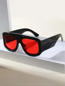 Unisex Sporty Flat Top Frame Sunglasses, Trendy Casual Tinted Lens Sunglasses for Everyday Use, Modern Fashion Accessories for Outdoor Activities, Trendy Beach Eyewear