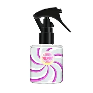 Sugar Crystal Hair Mist Sweet Pink Fragrance Long Lasting Refreshing Scent for Soft Shiny Hair 100ml