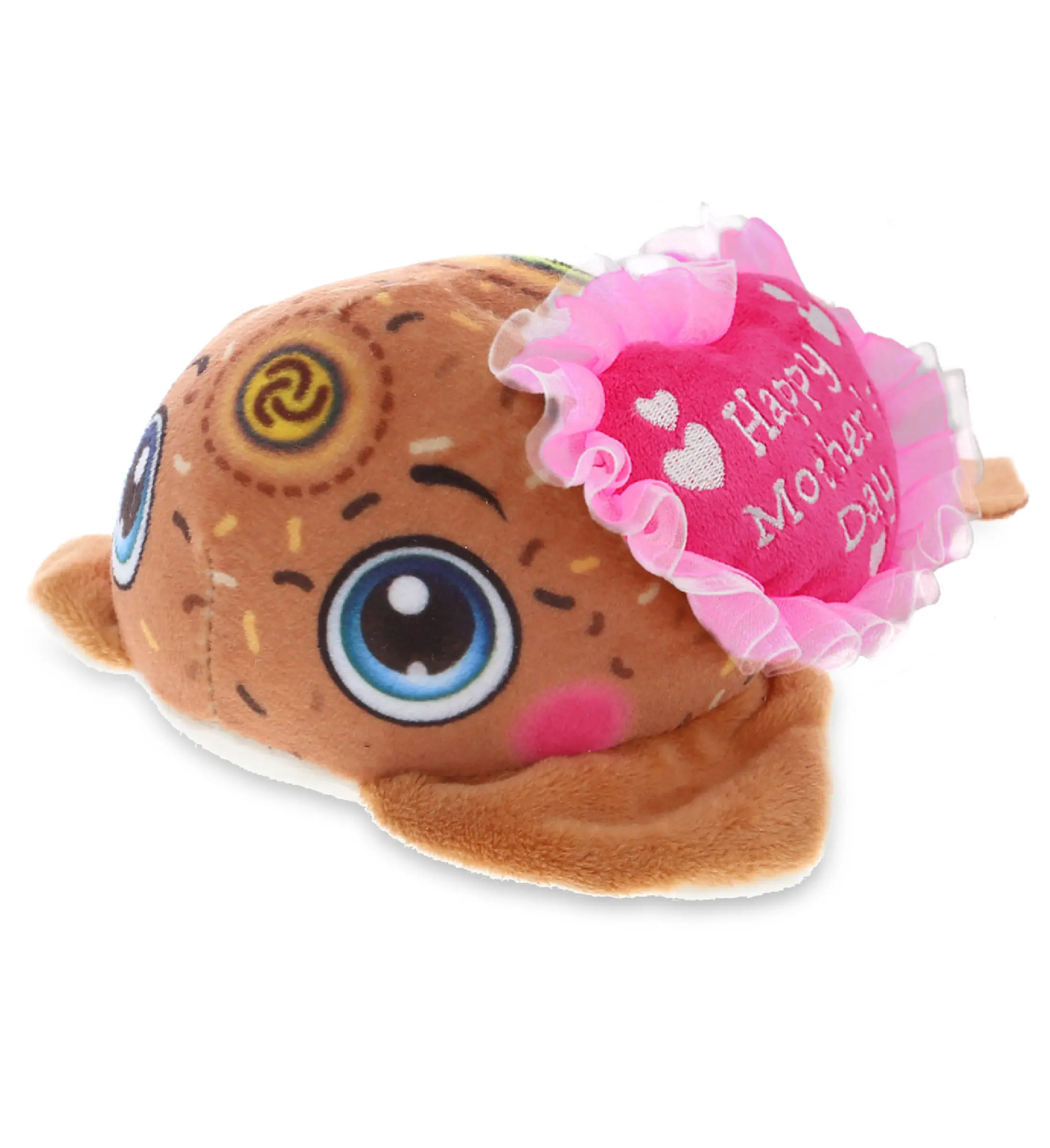 DOLLIBU 5.5 Inches Polyester Embroidered Heart Stingray Stuffed Toy - Cute Sea Life Plush, Soft Companion, Mother Gift, Unisex 1 Dollibu Plush Buddies Brown Stingray Toy