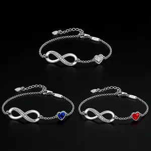 AELNEN S925 Sterling Silver Bracelet for Women - Birthday Gifts with Crystal Accents, Butterfly & Star Charm Jewelry for Sister/Mom/Daughter