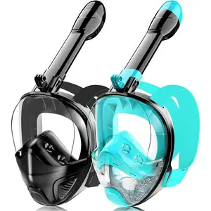 Full Face Snorkeling Mask For Adults And Teenagers, Snorkeling Equipment, With Detachable Camera Holder, Panoramic 180° Field Of View, Anti-fog And Anti-leakage Snorkeling Suit For Men And Women