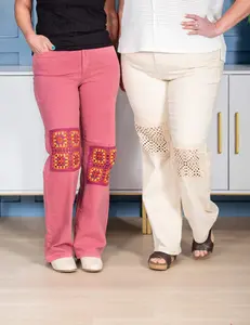 (2 Colors)The Crystal Crochet Judy Blue Jeans