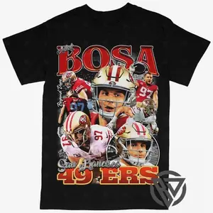 Nick Bosa T-shirt For Men Women, For Fans Unisex Casual Streetswear Top San Francisco 49ers Niners Football