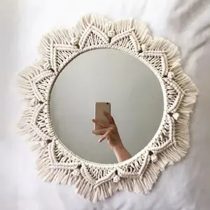 Boho Macrame Decorative Wall Mirror | Eco-Friendly & Artistic