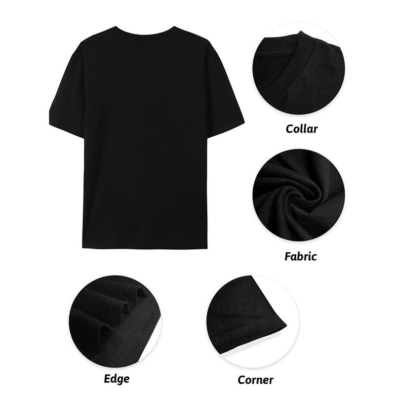 Men's Project Hail Mary Tau Ceti Print Short Sleeve Crew Neck T-Shirt 100% Cotton Black Menswear Top