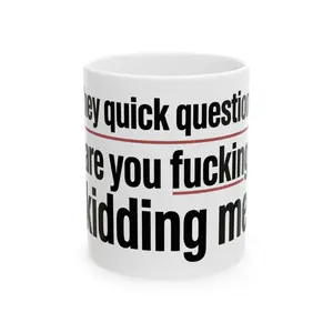 Are You F***ing Kidding Me Phrase Mug | Ceramic Coffee Cup