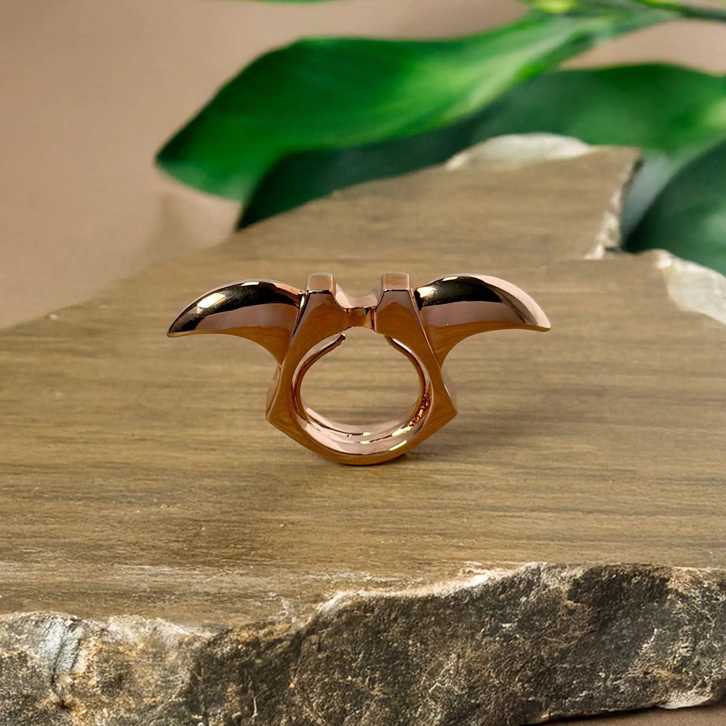 Claw Knuckle Duster Ring In Rose Gold, Jewelry Lover, Fashion Trend