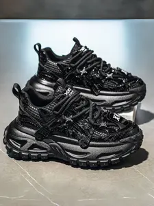 Men's Brown - Green Spliced Functional Dad Shoes, Retro Adventure Style, Leather & Mesh Spliced Material, Unique & Eye - Catching, Comfortable on Feet, Ideal for Daily Outfits & Outdoor Outings