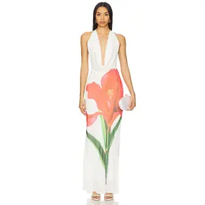 Runaway The Label Jasmina Maxi Dress in Red Lily