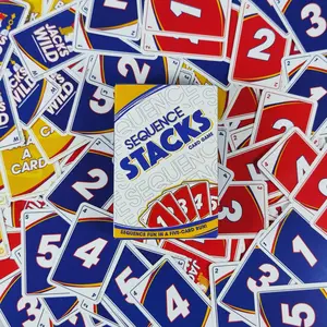 Stacks Card Game Classic Sequence Play Party Board Game English Edition Multiplayer Interactive Tabletop Game Stacks Deck Cards