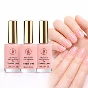 Tinovo Uno 3PCS Pink Nail Strengthener 12ml - Get Strong Nail Care & Strengthening for Brittle Nails - Manicure Essential for Healthy Nails