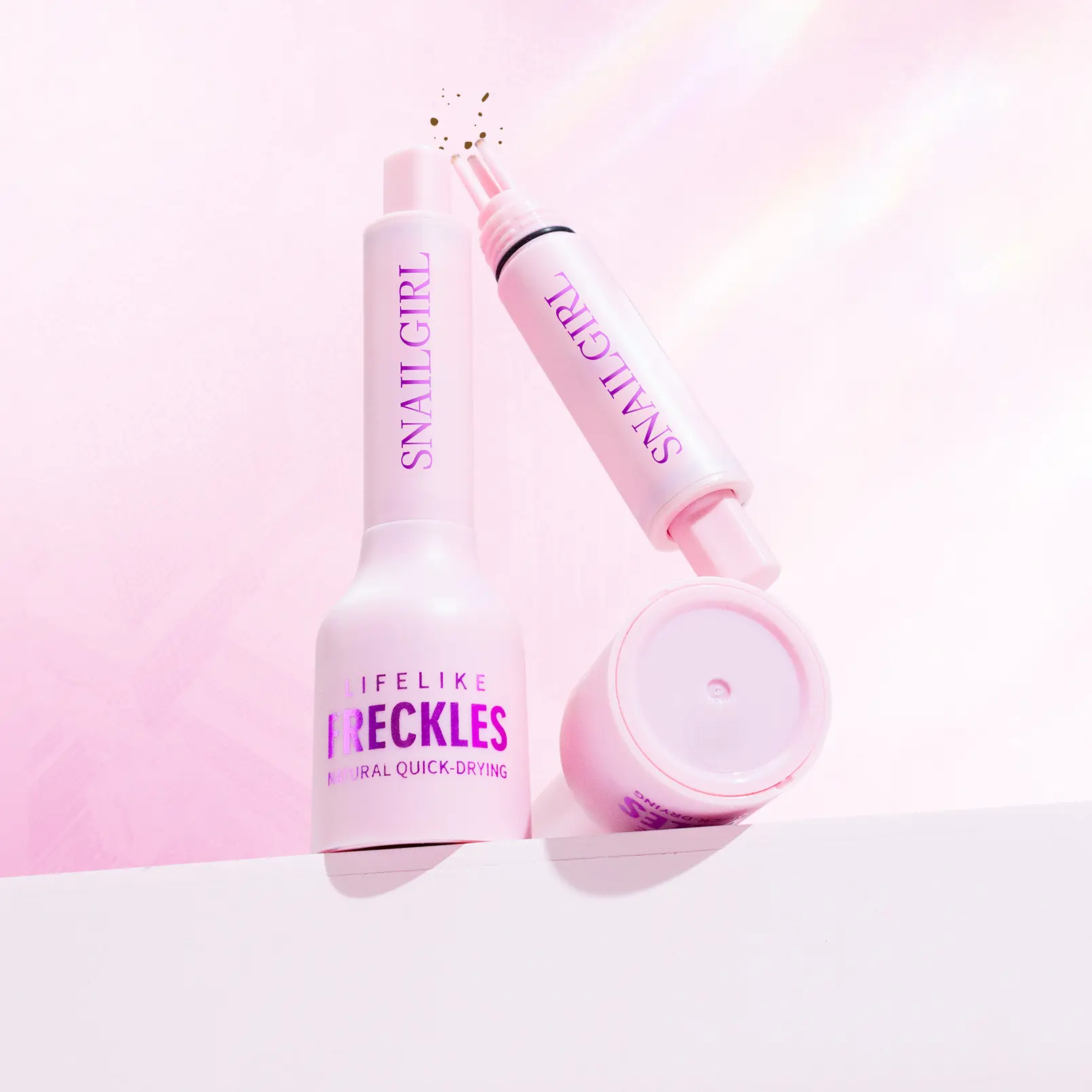 SANILGIRLUPGRADED LIQUID FRECKLE STAMP Pen Fake Freckles Stain Marker Pencil Tool for Natural Lifelike Sunkissed Face Makeup Waterproof Long Lasting Quick Dry 5 Point Faux Freckle Stamp Cushion Concealer five  below  makeup