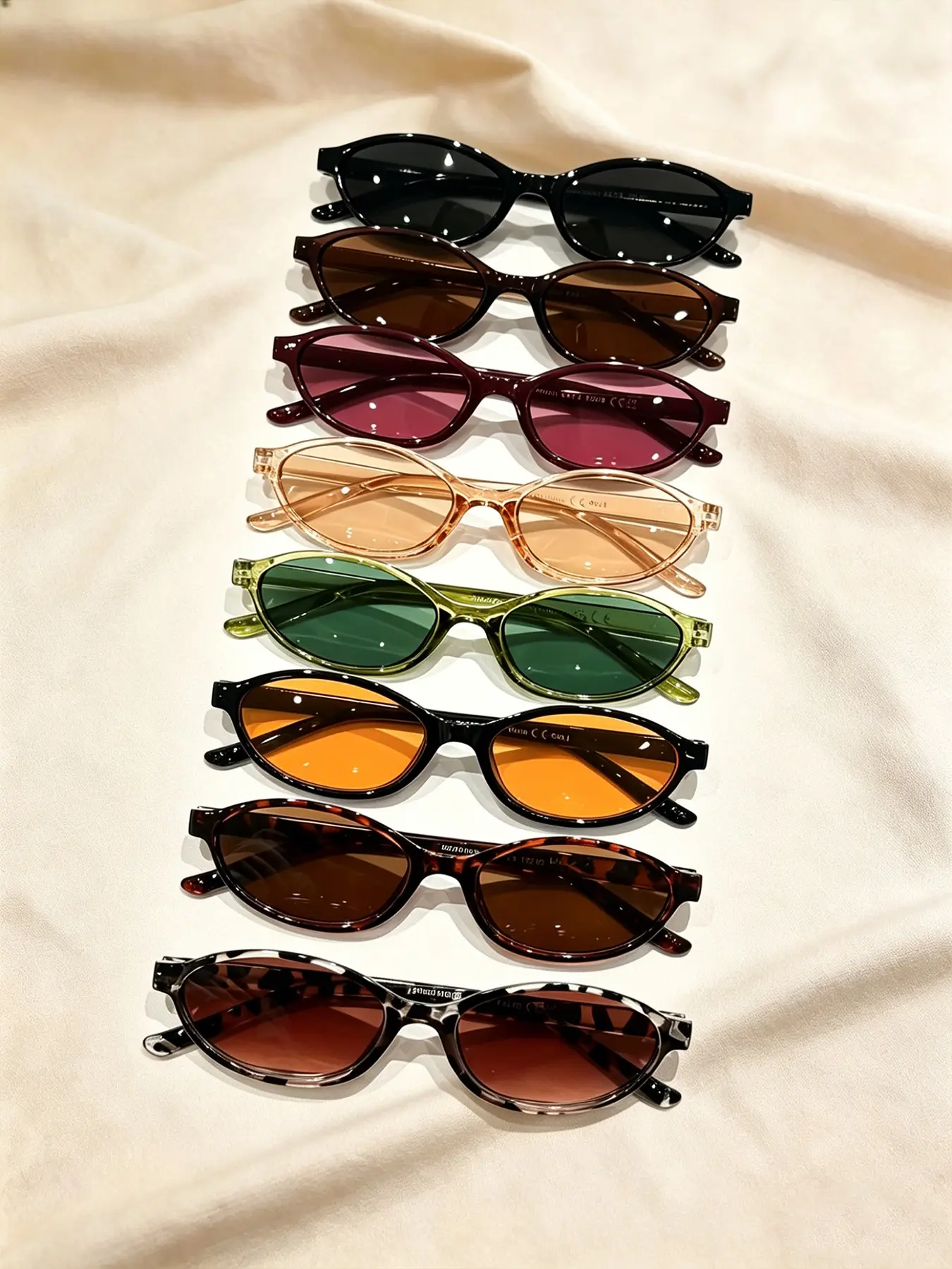 8 Pairs Women's Retro Small Frame Summer Casual Sunglasses Set, Ideal for Outdoor Activities, Driving, Social Media, Perfect Gift Choice