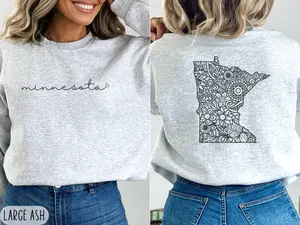 Minnesota Sweatshirt | Floral Minnesota Crewneck Pullover | Women’s Minnesota Home State Sweater | Cute Minnesota Sweatshirt