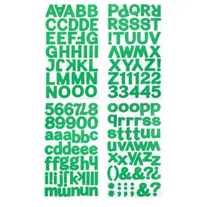 Darice Green Large Block Font Letter Stickers, 160 Stickers