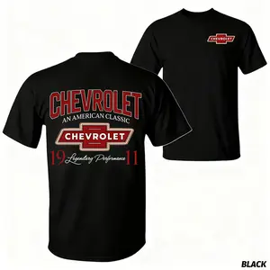 Vintage Chevrolet T-Shirt, Classic 1911 Chevy LogoGraphic Tee,Retro American Car Shirt, OversizedStreetwear Top for Men and Women