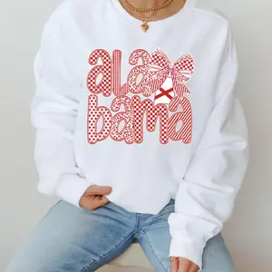 Alabama Doodle Shirt, Football Fan Sweatshirt, Crew Neck Cotton Shirt, Vintage Style Shirt for Him or Her