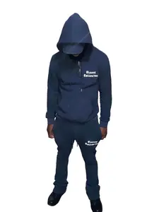 Men Klassik Kollection Stacked Fleece Slim Fit Set Hoodie Long Sleeve Menswear Plain Clothing Joggers Kangaroo Long