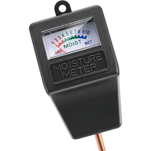 Soil  Meter,   Meter Indoor & Outdoor, Hygrometer  Sensor Soil Tester  Water Meter for Potted  Garden, No  Needed (Black)