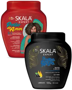 Skala Potao do Amor + Lama Negra - Coconut, Avocado Oil, Charcoal, Clay, D-Panthenol, Vitamin E Hair Conditioner