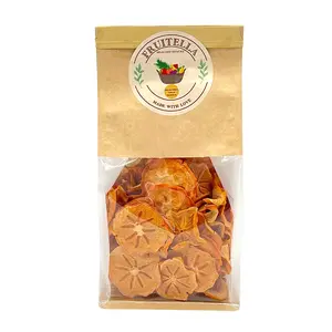 Dried Persimmon Chips By Fruitella 100% Vegan All Natural Dehydrated Healthy Persimmon Fruit Snacks No Added Sugar | 6.3 OZ